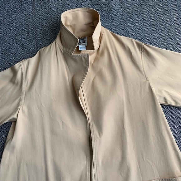 Khaki Tan Belted Jacket Vintage Anne Klein, Size S/M - Picture 9 of 12